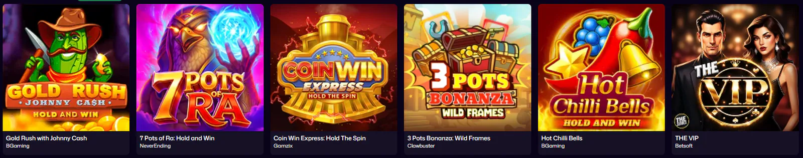 Online slots and featured slot games available at WinBeast